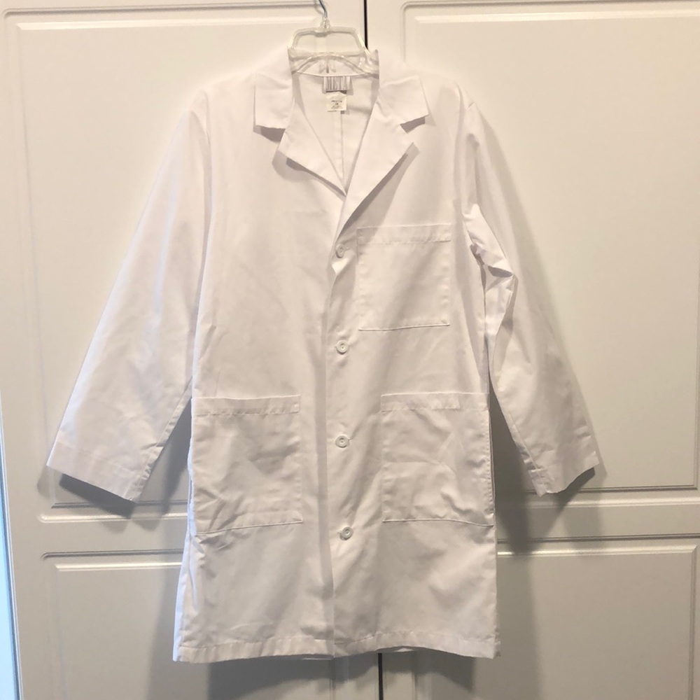 META lab coat Unisex 38 long sleeve white scientist pharmacist costume pockets
